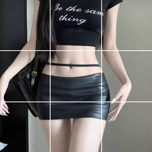 Polyurethane summer sexy skirt