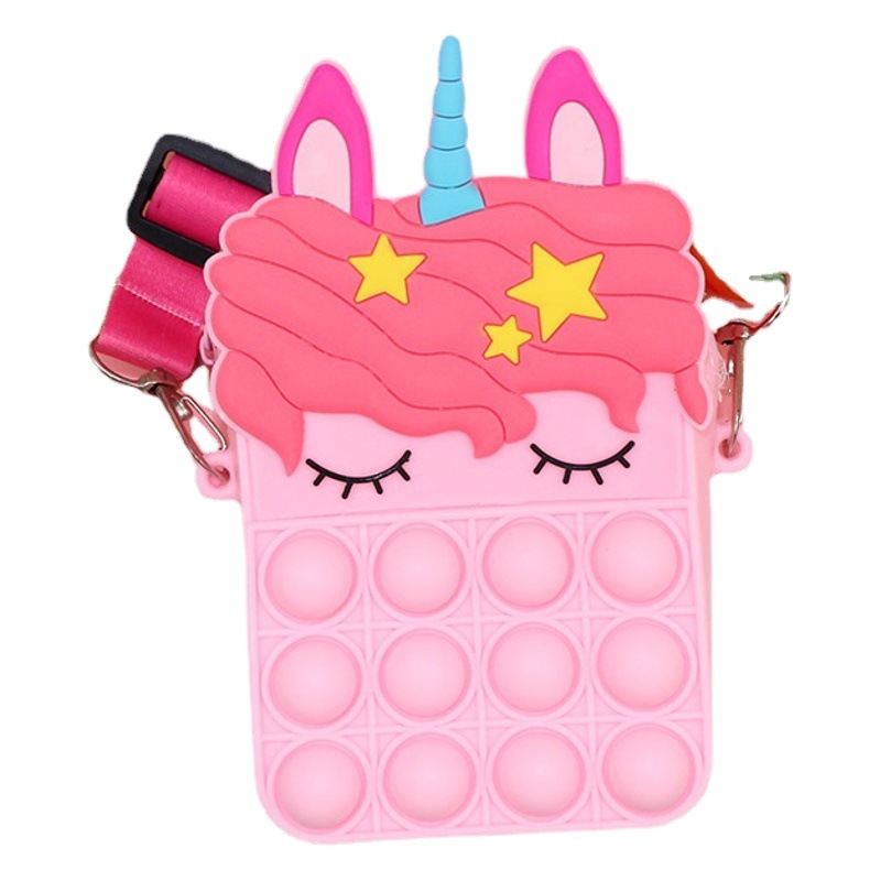 Cross-Border In-Stock Children's Silicone Unicorn Bag, Rodent Control Pioneer Crossbody Bag, Silicone Coin Purse