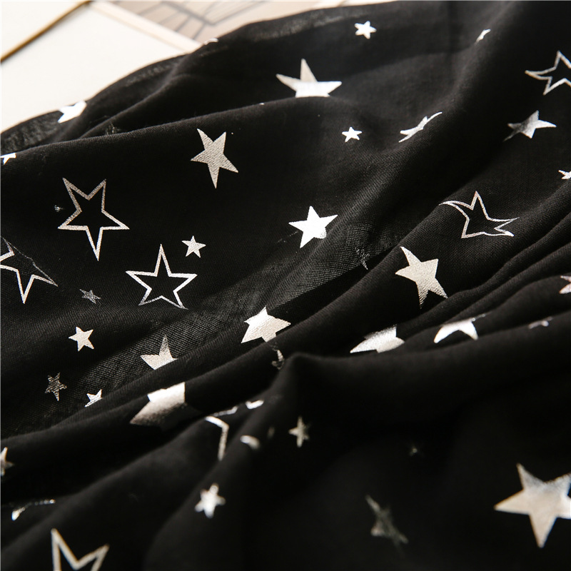 Wholesale Retro Black Five-pointed Star Tassel Shawl Nihaojewelry display picture 7