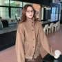 宽松翻领舒适山羊绒毛衣