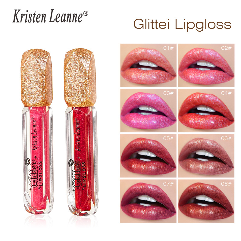 RISTEN LEANNE Black Technology skinner klarere, når du nipper til den Pearl Glitter Lipgloss Non-stick Cup Matte Lipgloss_voghion.com