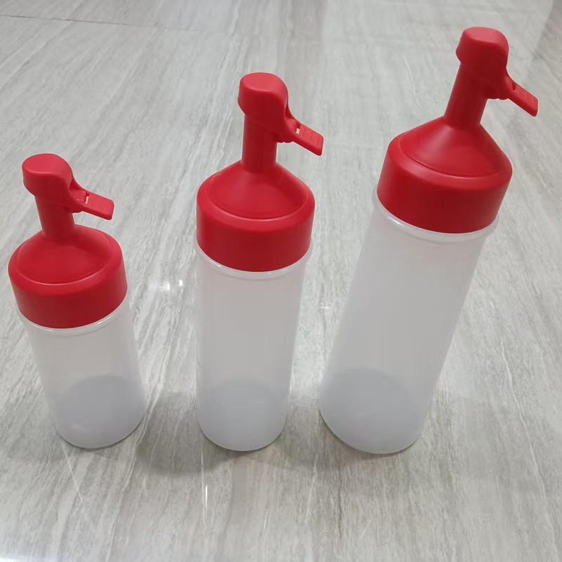 Dc 2340プラスチック押し蓋油瓶押し味噌汁瓶食品級味噌汁瓶トマトサラダ押し分注瓶|undefined