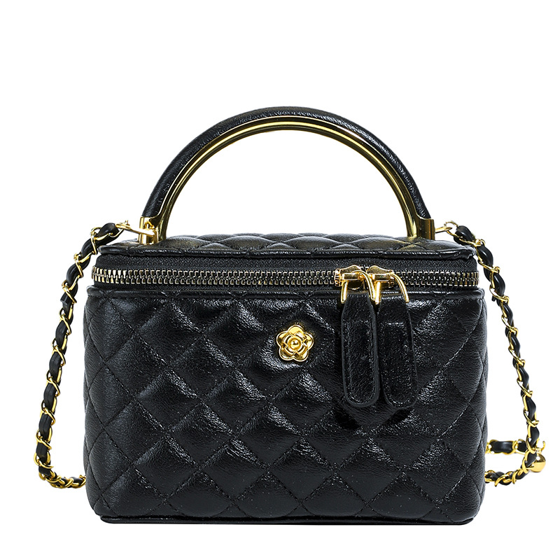 Bolso de mano de lujo ligero estilo francés, bolso cuadrado pequeño para mujer, nuevo modelo transfronterizo 2026, bolso cruzado de cadena acolchado de alta calidad.