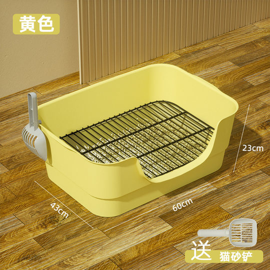 Dog toilet bathtub large square box stainless steel high fence anti-urine splash detachable small and medium sized pet large dog urinal