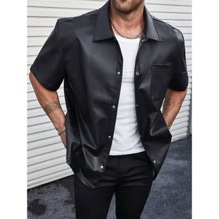 W 99082 PVC patent leather jacket PVC ��Ƥ���׿羳���uͨ