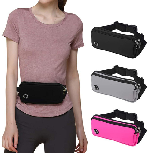 Cross-border mini waist bag fitness belt running bag training slow running hiking travel unisex dual pocket waist bag