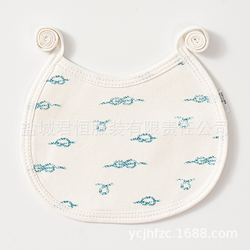 Bebé con cordones a prueba de agua babero recién nacido suministros bebé con cordones bebé babero de algodón