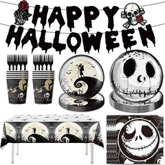 クロスボーダーゴーストハロウィンテーマパーティーグッズ漫画ディナープレート使い捨てテーブルクロスハロウィンパーティー用品