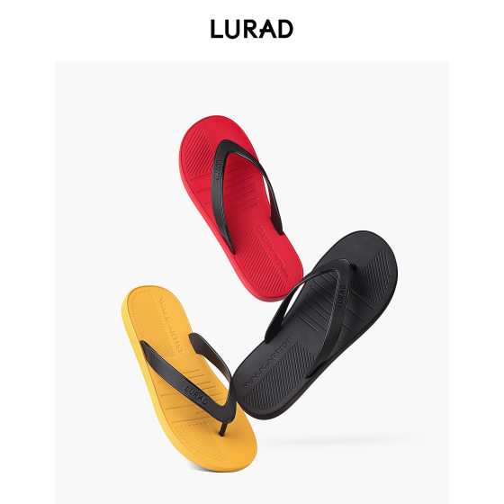 Ludadi Simple Flip-Flops Men's Summer Couple's Slippers Outdoor Non-Slip Clip Sandals Soft Bottom Sandals