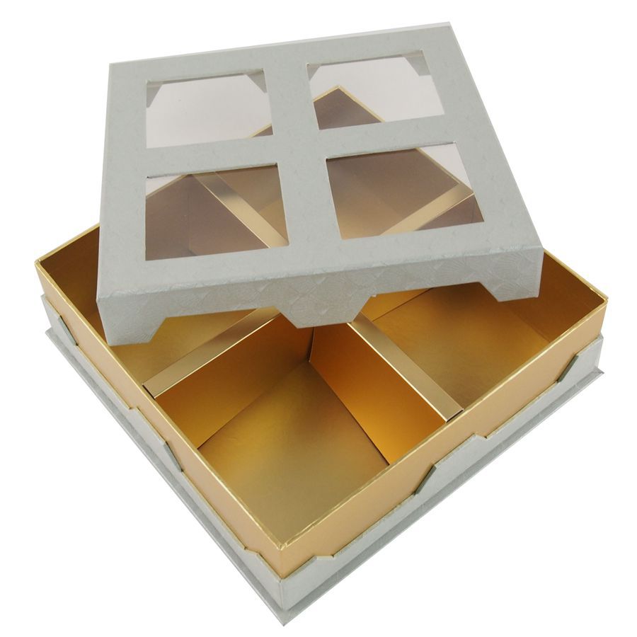 新款上市 巧克力包装盒 高档月饼4粒装创意天地盖 小蛋糕通用礼盒