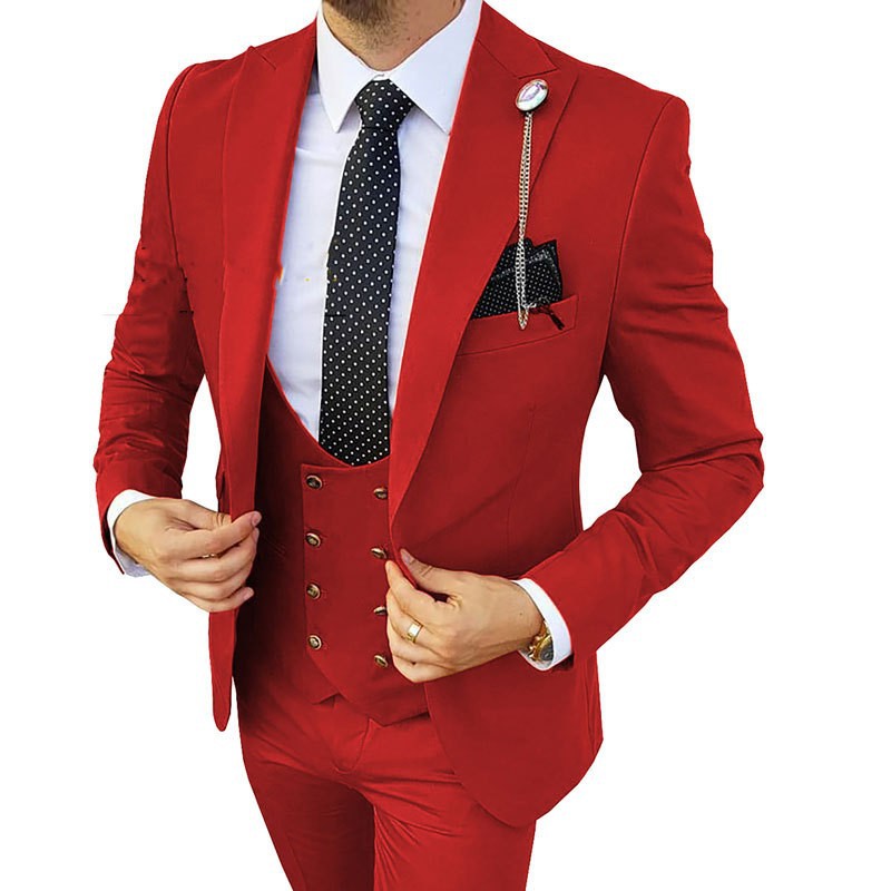 Comercio exterior, negocios, trajes casuales de tres piezas para hombres, novio, padrino, banquete de boda, trajes transfronterizos de gran tamaño para hombres