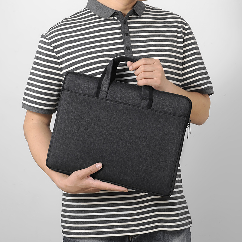 Simple de los hombres de tela Oxford 14 pulgadas de gran capacidad de almacenamiento de oficina BOLSA DE INFORMACIÓN bolsa de ordenador portátil maletín Conferencia