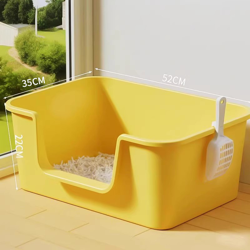 [6개월~3세] 52cm 노란색 특대형, 무료 고양이 모래 삽