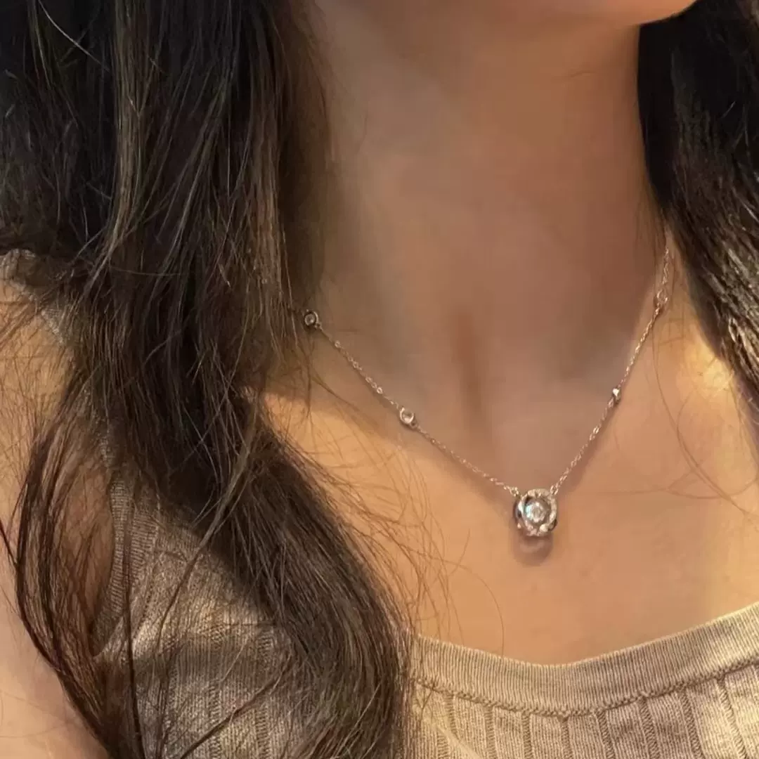 莫比乌斯三秒心动项链女轻奢小众高级感锆石灵动吊坠百搭配饰