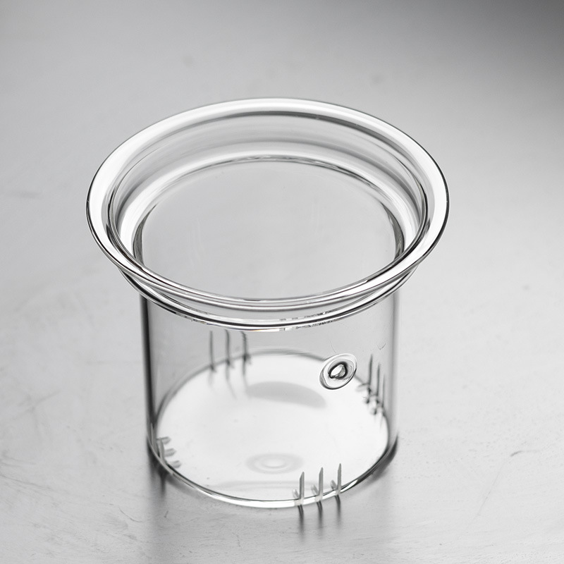 tetera de vidrio martillo conjunto resistente al calor hogar kung fu té taza de té engrosado tetera de té de flores un solo filtro de tetera