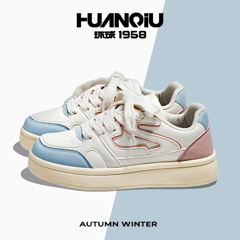 Global Women's Sneakers Thick-Soled 2025 Summer Beige Trendy New Versatile Popular Niche Original Student Casual