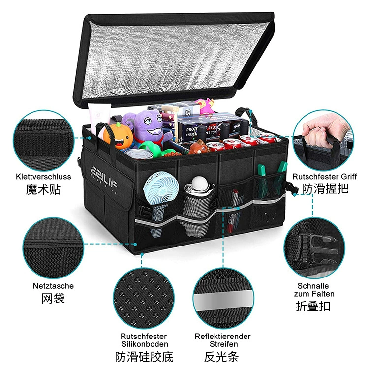 Домашний большой багажник автомобиль может быть многофункциональной рекламой складной складной черный мешок для хранения