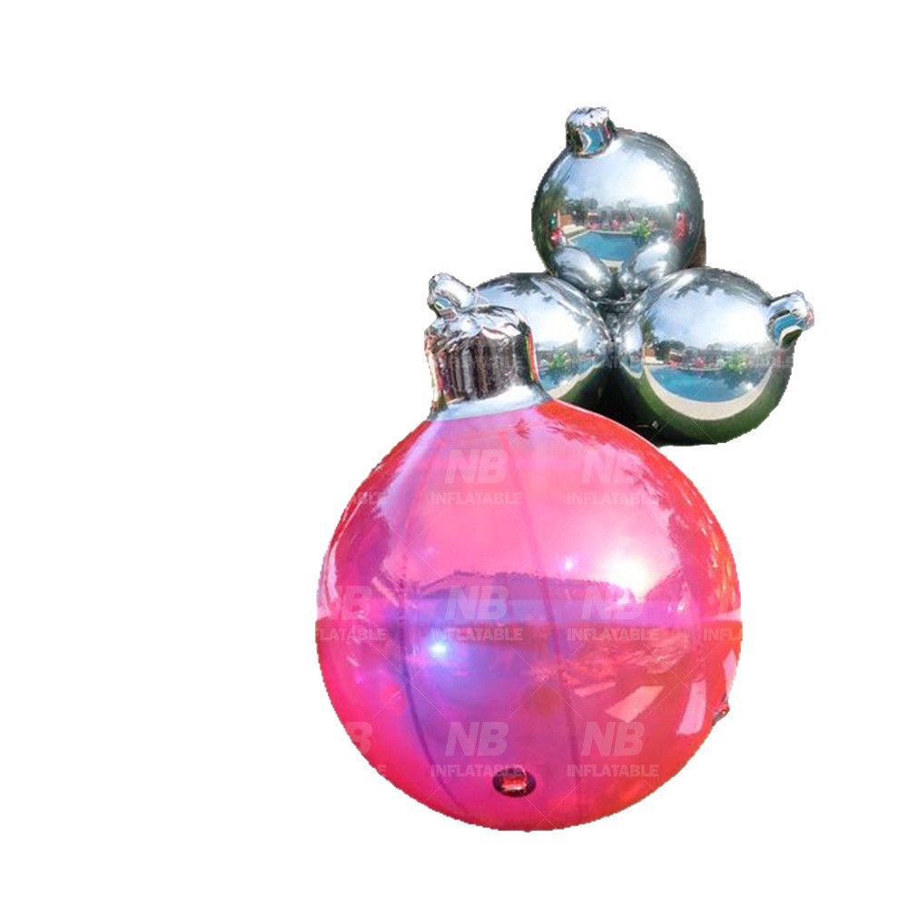 Fábrica directa de gran espejo bola de decoración interior al aire libre fiesta de Navidad Halloween PVC infláble flash