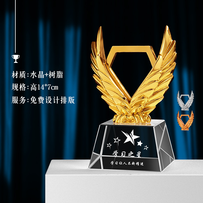 Trofeo de Cristal para Niños, Premio de Competición Infantil, Estrella de Cinco Puntas con Grabado de Metal, Regalo para Festivales y Reuniones Deportivas Estudiantiles