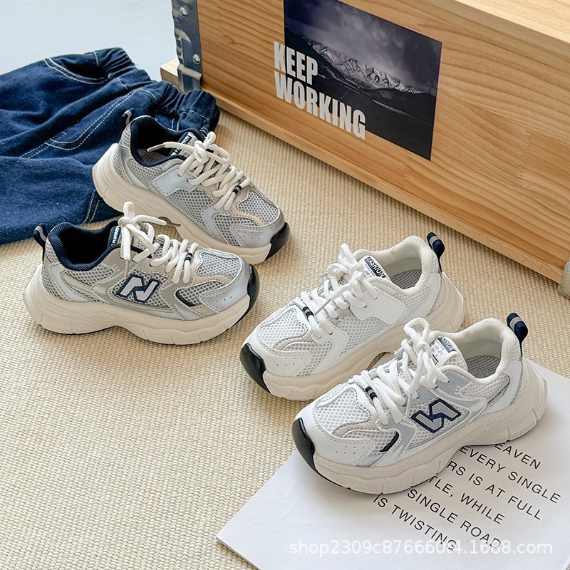 Girls' Dad Shoes New Model 2025 Spring and Autumn Fashion Versatile Casual Breathable Mesh Campus Sneakers Trendy