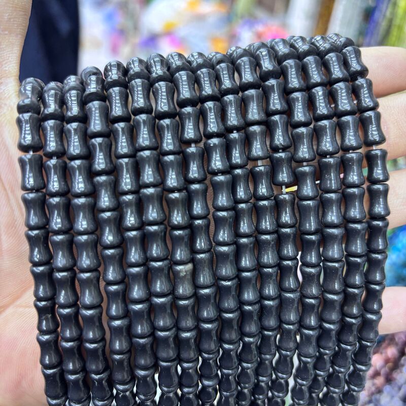 クロスボーダー人気6x10mm竹節珠天然石散珠半製品玉DIYアクセサリーブレスレットネックレス|undefined