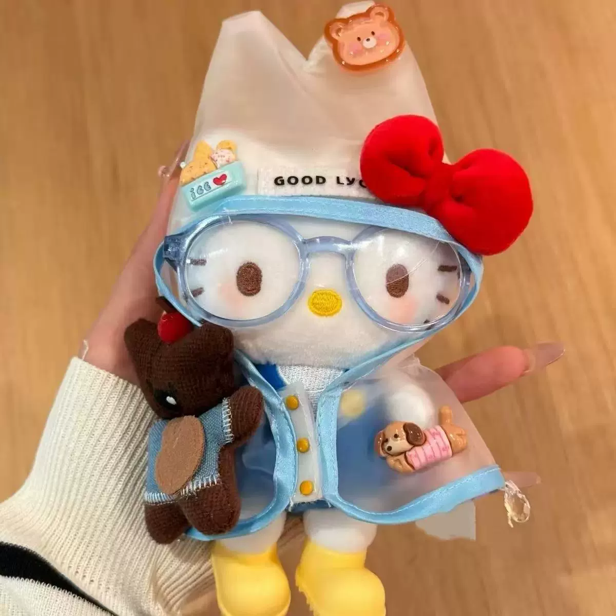 Плюшевый брелок (Sanrio) Hello Kitty, плюшевая кукла-талисман, размеры 10–16 см