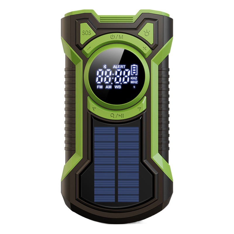 Impermeable de mano emergencia radio multifuncional Solar altavoz Bluetooth portátil preparación para el combate Radio