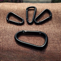 【スポット】4、5、6、7、8号全黒色電気泳動d型アルミニウム合金登山ボタン全黒葫芦ボタン