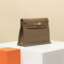 纯手工缝制Danse跳舞包法国原厂swift皮大象灰金扣单双肩斜挎腰包