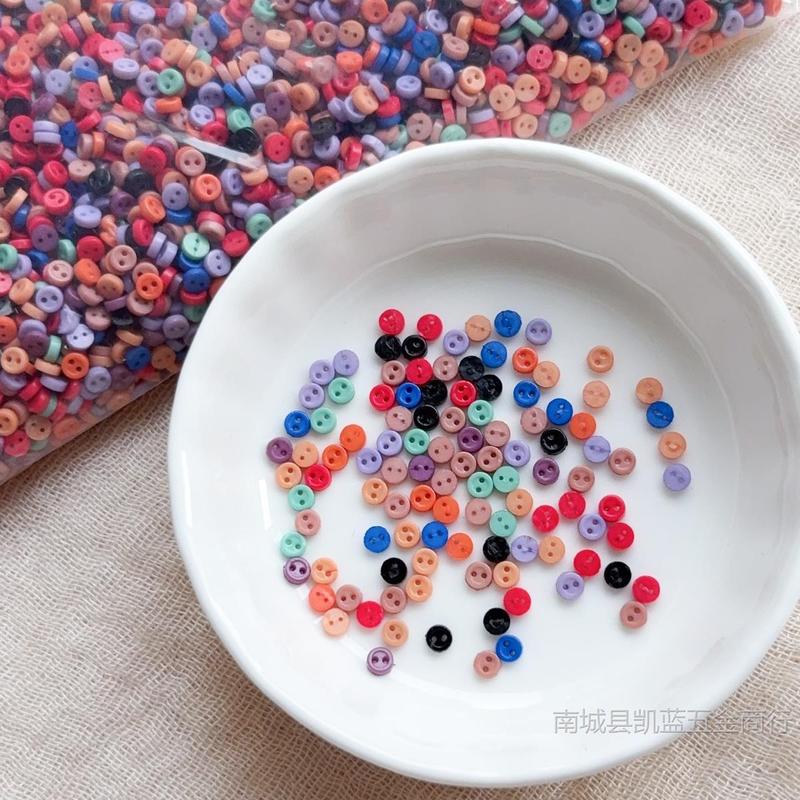 3mm4mm6mm8mm复古磨砂树脂迷你扣子diy小布ob11娃衣玩偶混合纽扣|undefined