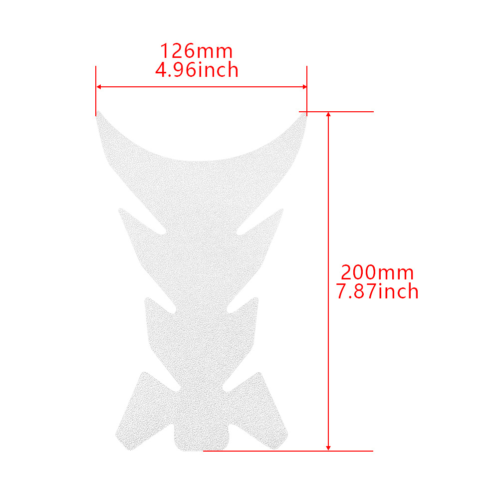 Aplicable a Suzuki Yamaha Hauge Kawasaki motocicleta modificada adhesivo protector del tanque de combustible adhesivo de hueso de pez adhesivo transparente esmerilado