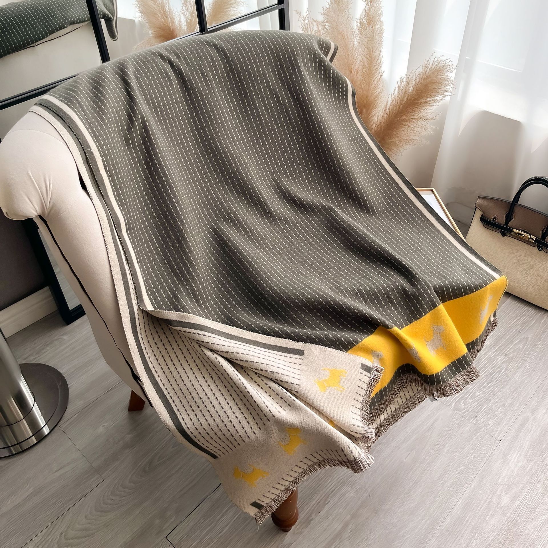 2024 comercio exterior nuevo cachemire dulce lindo cachorro aire acondicionado collar bufandas cálidas damas otoño invierno