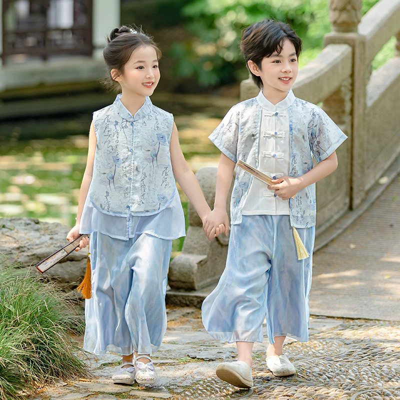 Мужчин и мальчиков в китайском стиле модный китайский костюм