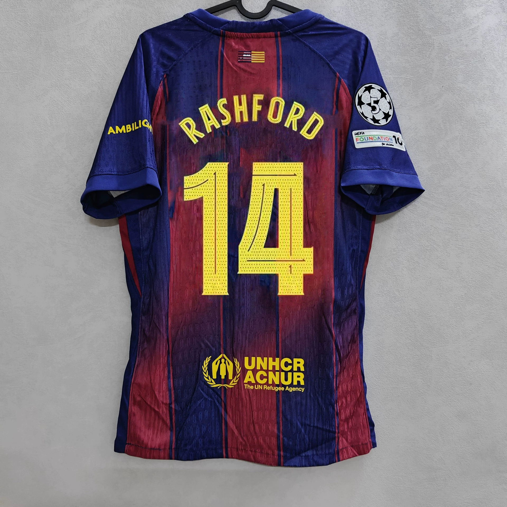 Игровая футболка Barcelona player version, домашняя и выездная, с возможностью нанесения номера, размеры S–2XL