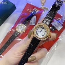 中古欧美复古石英手表螺旋状小旋风女士全新镶钻珍贝面女表防水表