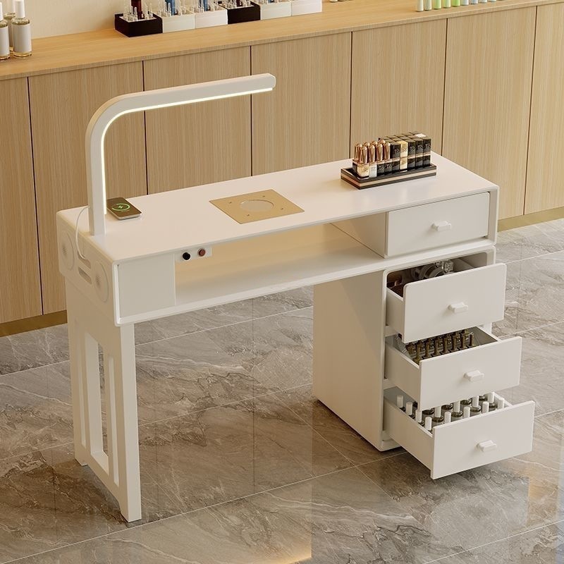 New multifunctional manicure table with built-in vacuum cleaner, wireless charging, light luxury, trendy, commercial, economical and practical table