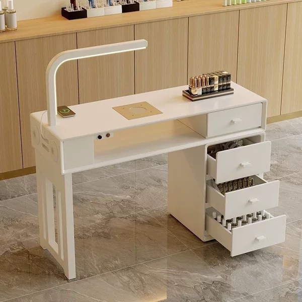 New multifunctional manicure table with built-in vacuum cleaner, wireless charging, light luxury, trendy, commercial, economical and practical table