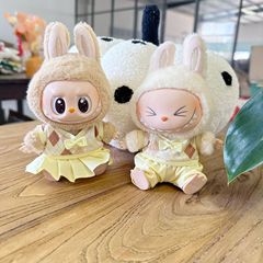 僅衣服】LABUBU坐坐派對系列公仔娃衣掛件拉布布着替英倫風校園服