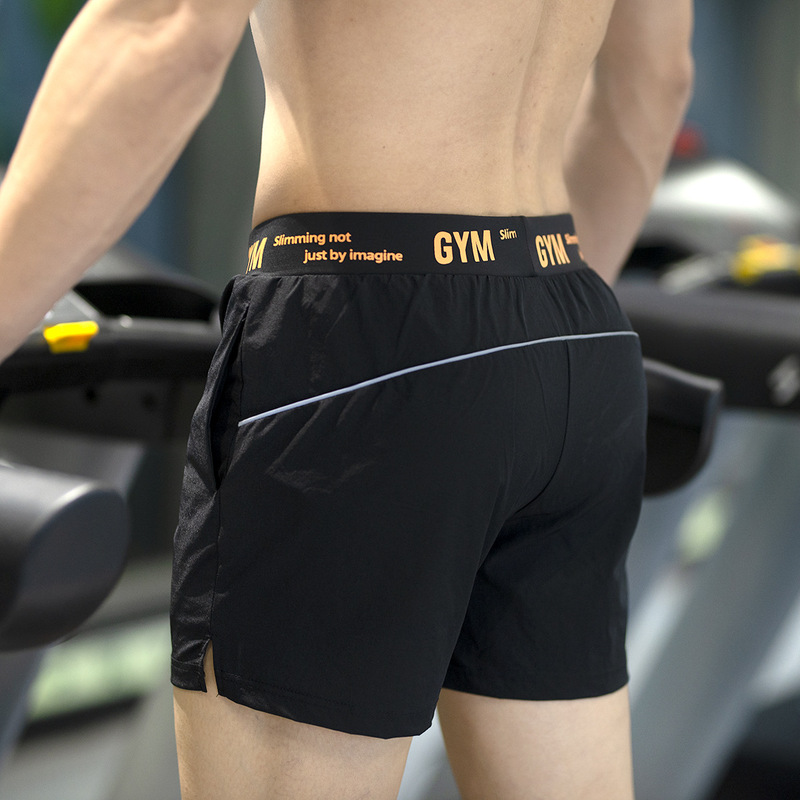 Fake Two-Piece Sports Shorts Men's Summer Thin Loose Elastic Ice Silk Breathable Running Training Fitness Three-Point Pants Fake Two-Piece Sports Shorts Men's Summer Thin Loose Elastic Ice Silk Breathable Running Training Fitness Three-Point Pants
