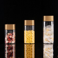 透明プラスチック缶角型高帽プラスチック缶ナッツ収納缶密封缶510ミリリットルキャンディー包装瓶