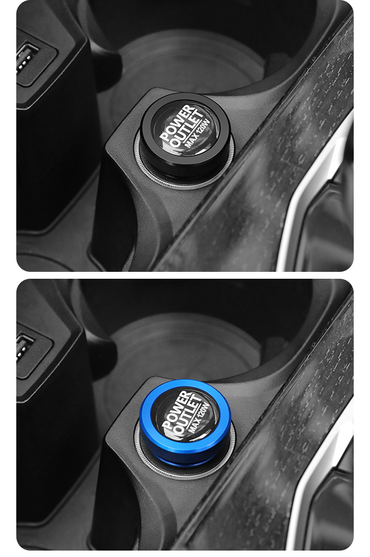 Cross-border metal car cigarette lighter dust plug safety protection cover socket Jack head Anti-electric shock car supplies Universal