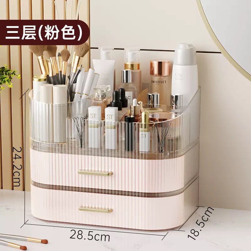 Caja de almacenamiento de cosméticos, tocador para el hogar, lápiz labial de alta capacidad, productos para el cuidado de la piel, estante transfronterizo multifuncional