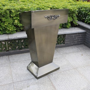 Free Shipping Stainless Steel Lecture Desk Outdoor Welcome Desk Reception Desk Property Registration Desk Security Concierge Desk Enquiry Desk