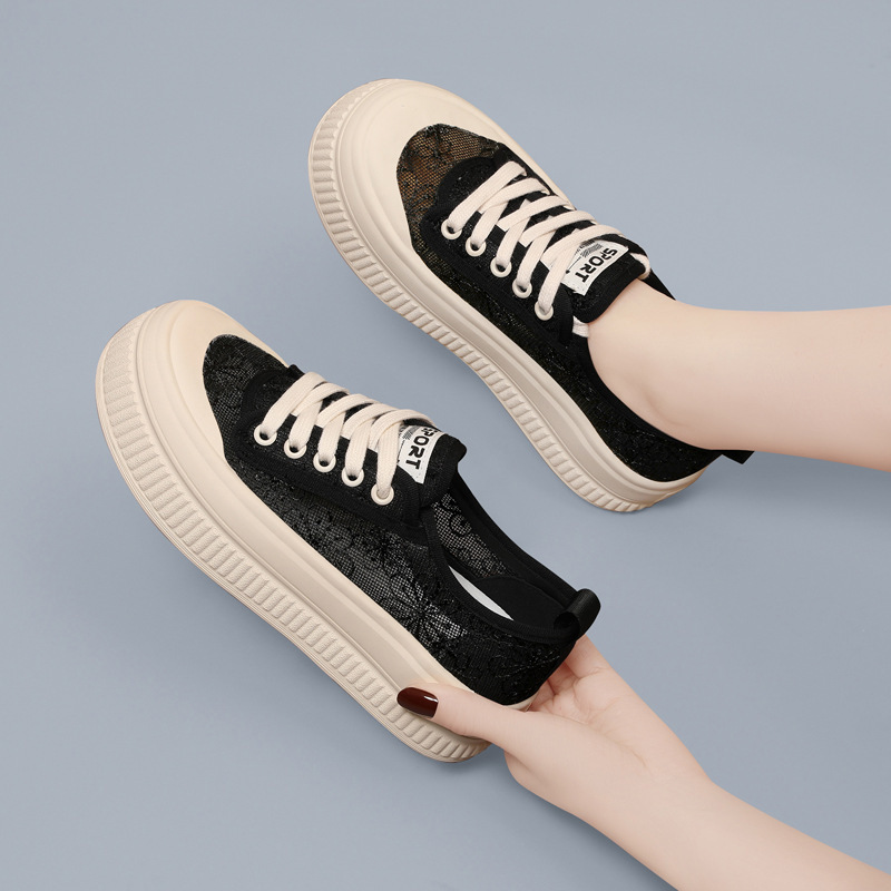 Breathable Lace Fisherman Shoes for Women, Summer Women's Shoes, Sneakers, 2026 New Style, Matching with Skirts, White Shoes, Versatile Women's Shoes