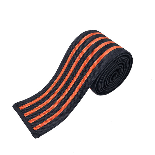 Elastic bandage wrapped knee pads, squats, weightlifting, pressurized leg straps, outdoor sports striped sports knee pads