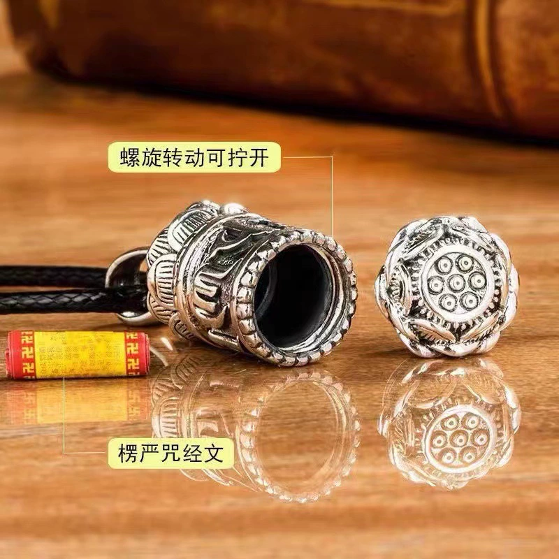 Opening pendant, one bead bracelet, retro amulet for men and women, 925 sample silver