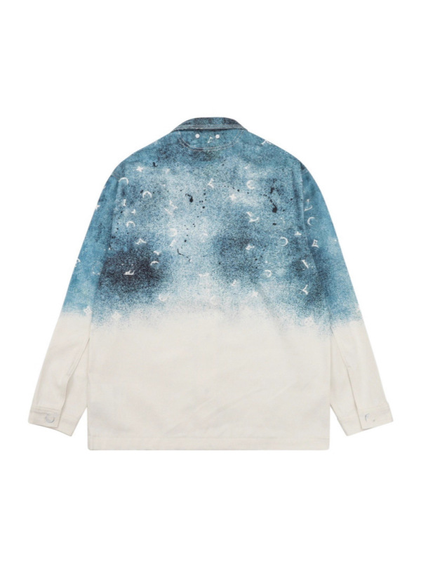 1V驴家正确版25SS新款星空渲染老花印花牛仔衬衫夹克外套男女款OS|undefined