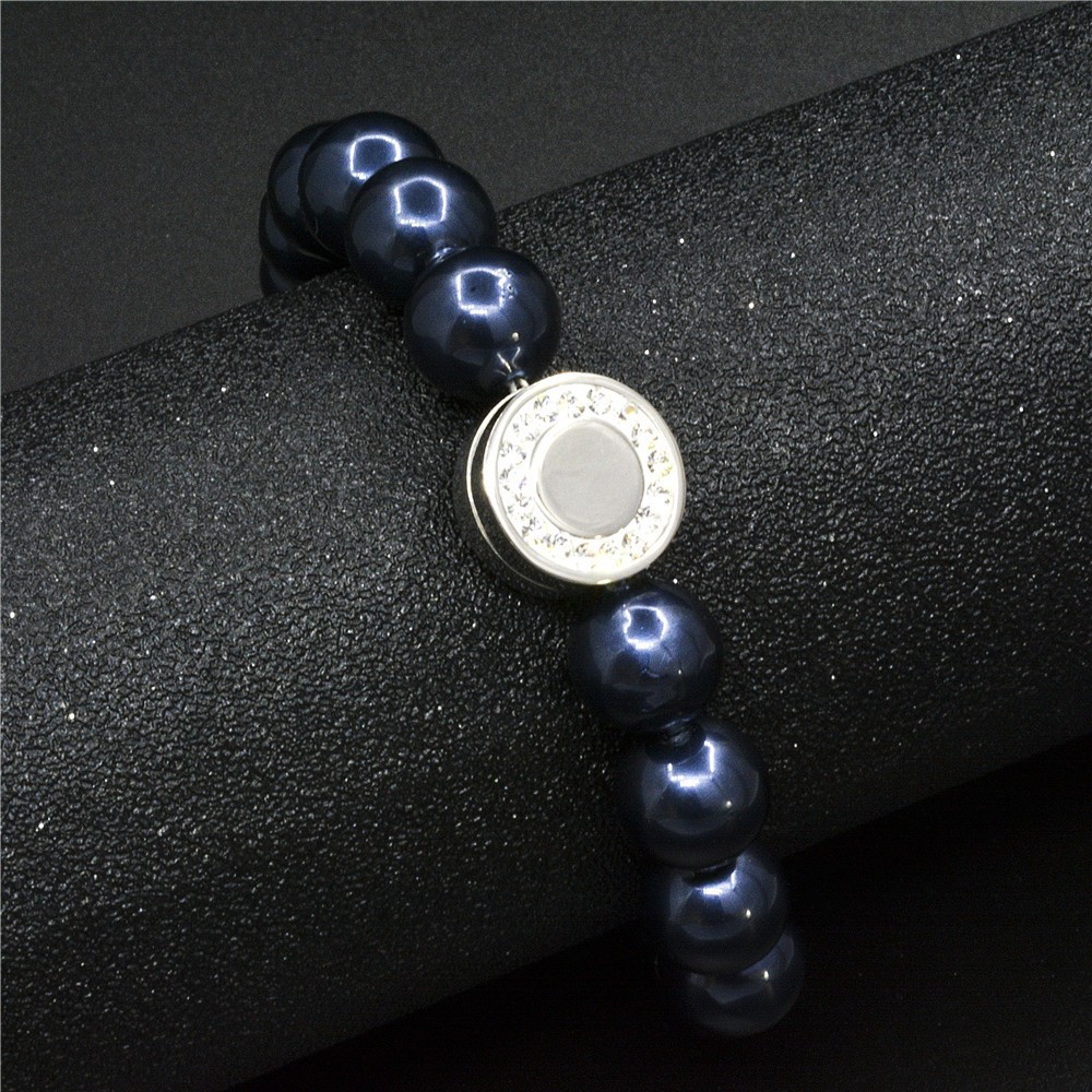 Minimalistisches Diamant-titan-armband Für Damen Mit Perlen_voghion.com