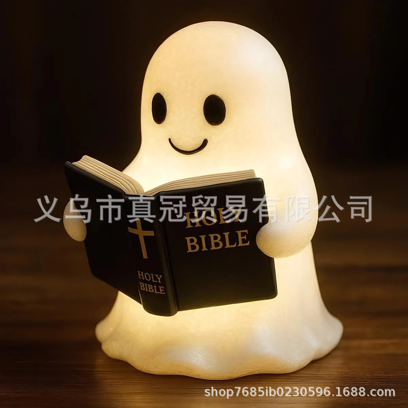 跨境Ghost Reading Street Light万圣节幽灵夜光灯|undefined
