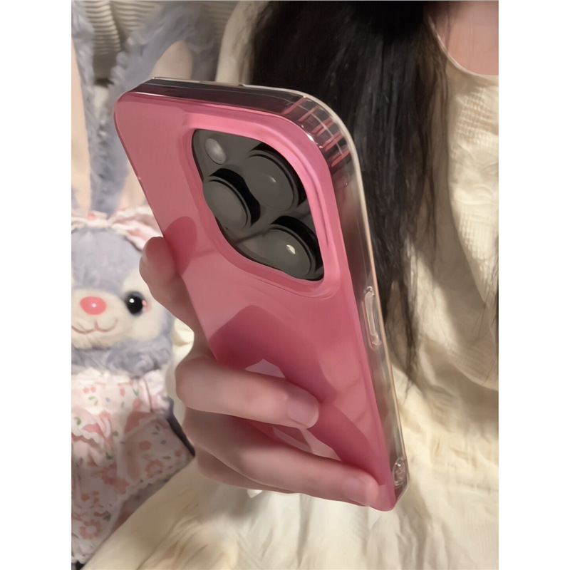 Ins Style Rose Red Label Suitable for Iphone17Promax Mobile Phone Case 16 New Style 15/14 Niche 13/12